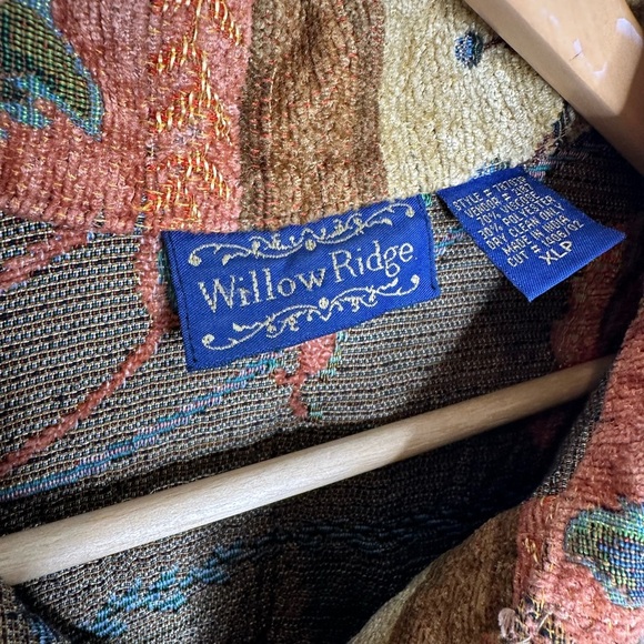 Willow Ridge Jacket 90’s Floral Tapestry Jacket Petite Western Neutral - Size XL - Picture 5 of 7